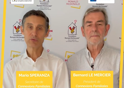 Connexions Familiales, lauréat du Prix de la Fondation Ronald McDonald